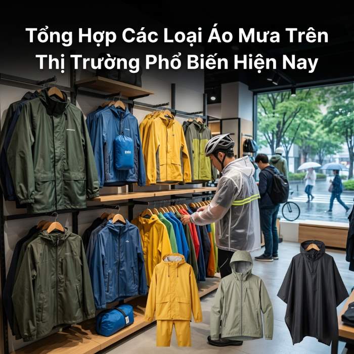 Các loại áo mưa phổ biến trên thị trường