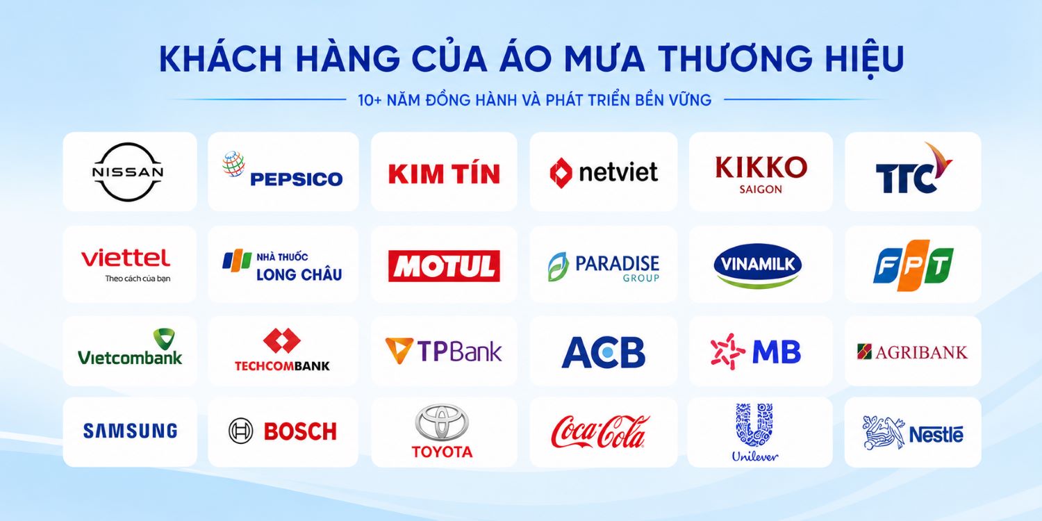 khách hàng của áo mưa thương hiệu