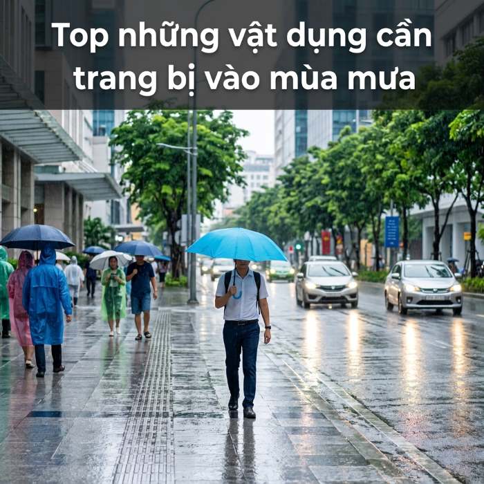 vật dụng cần trang bị vào mùa mưa